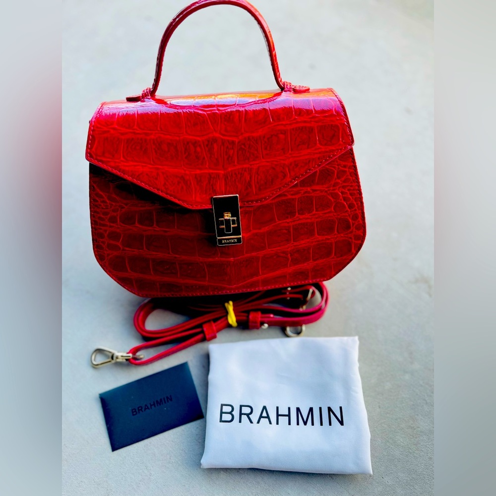 Brahmin Annabeth Satchel Bag (Ember Veil)